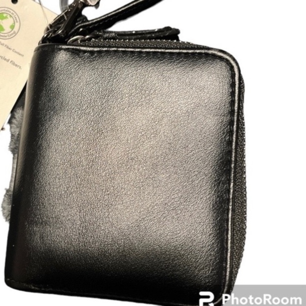 Furry Checkerboard No Bo Wallet - Picture 5 of 7